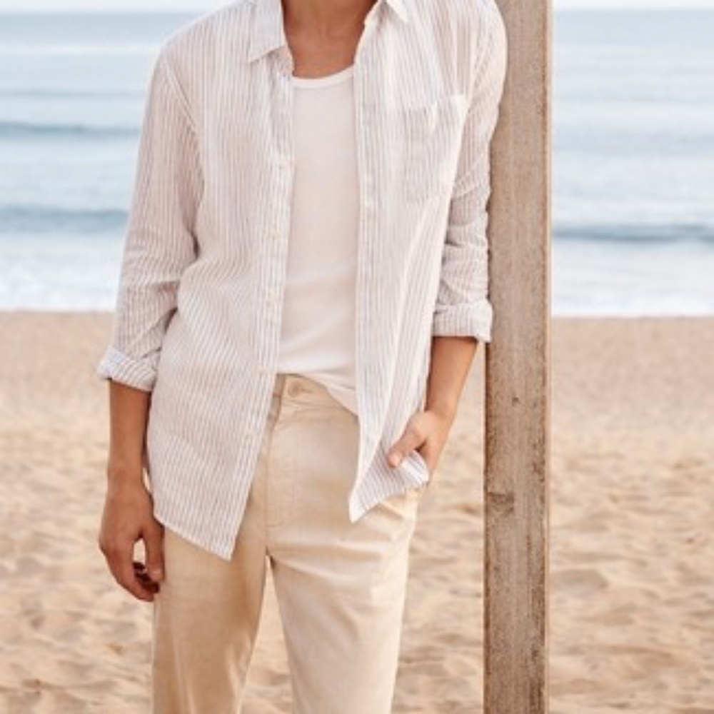HILTL Mens Parma Solid Linen Trousers